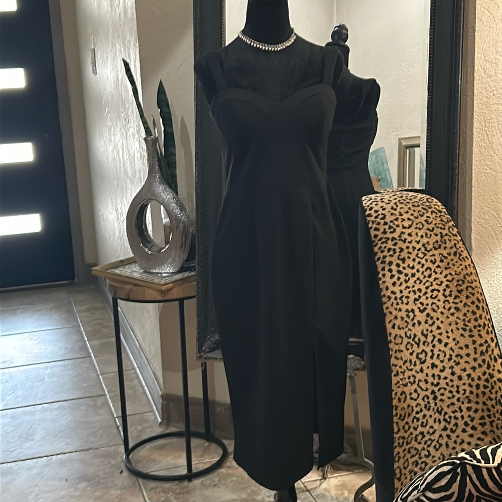 Sexy black corset dress